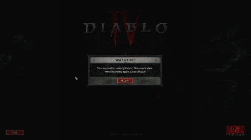 Diablo 4 Error 395002 Shot