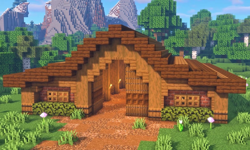 Minecraft Rustic Barn Idea