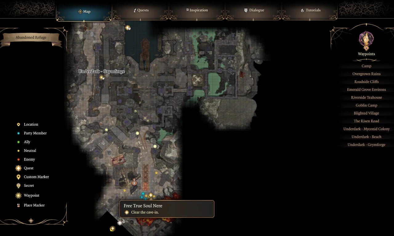 Baldur's Gate 3 Free True Soul Nere Map Location