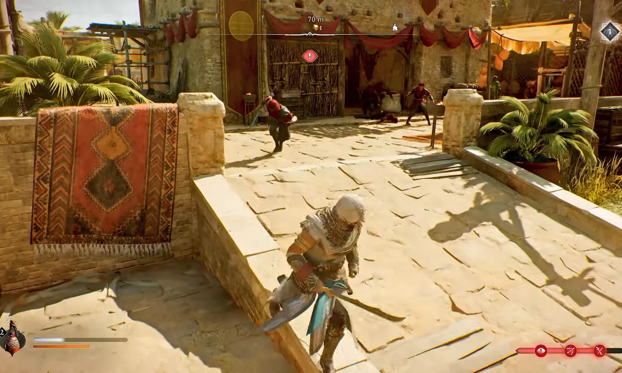 Using Elixir to restore health in Assassin's Creed Mirage