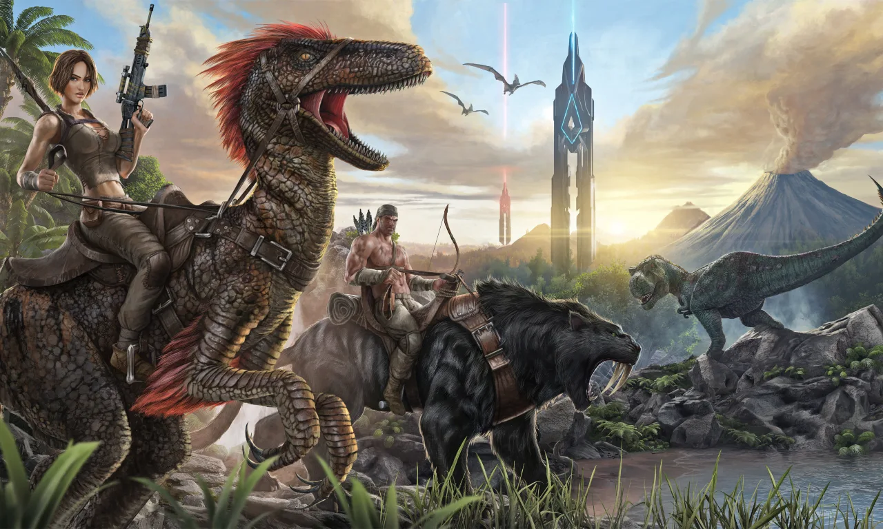 Yes, Ark: Survival Evolved is cross-platform but there are limitations.