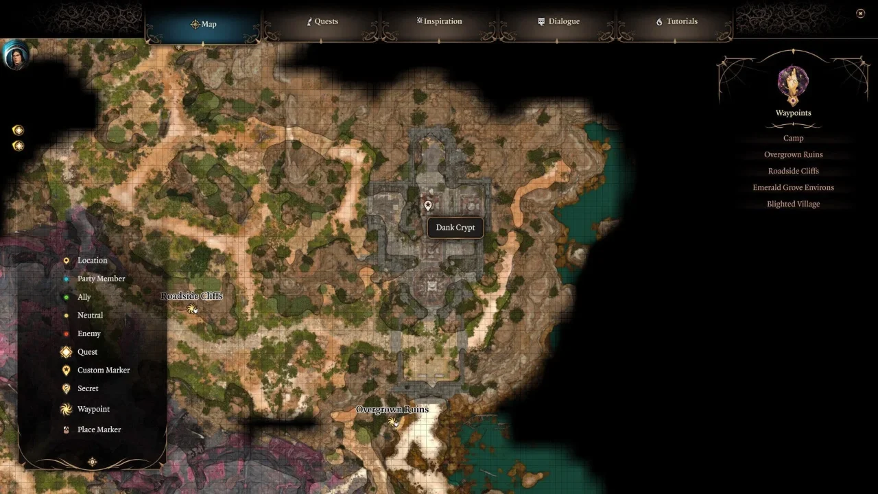 Baldur’s Gate 3 Withers Location in Dank Crypt