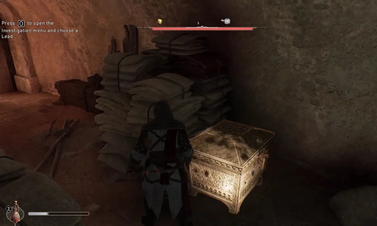 Opening the Damascus Gate Prison Gear Chest in Assassin's Creed Mirage