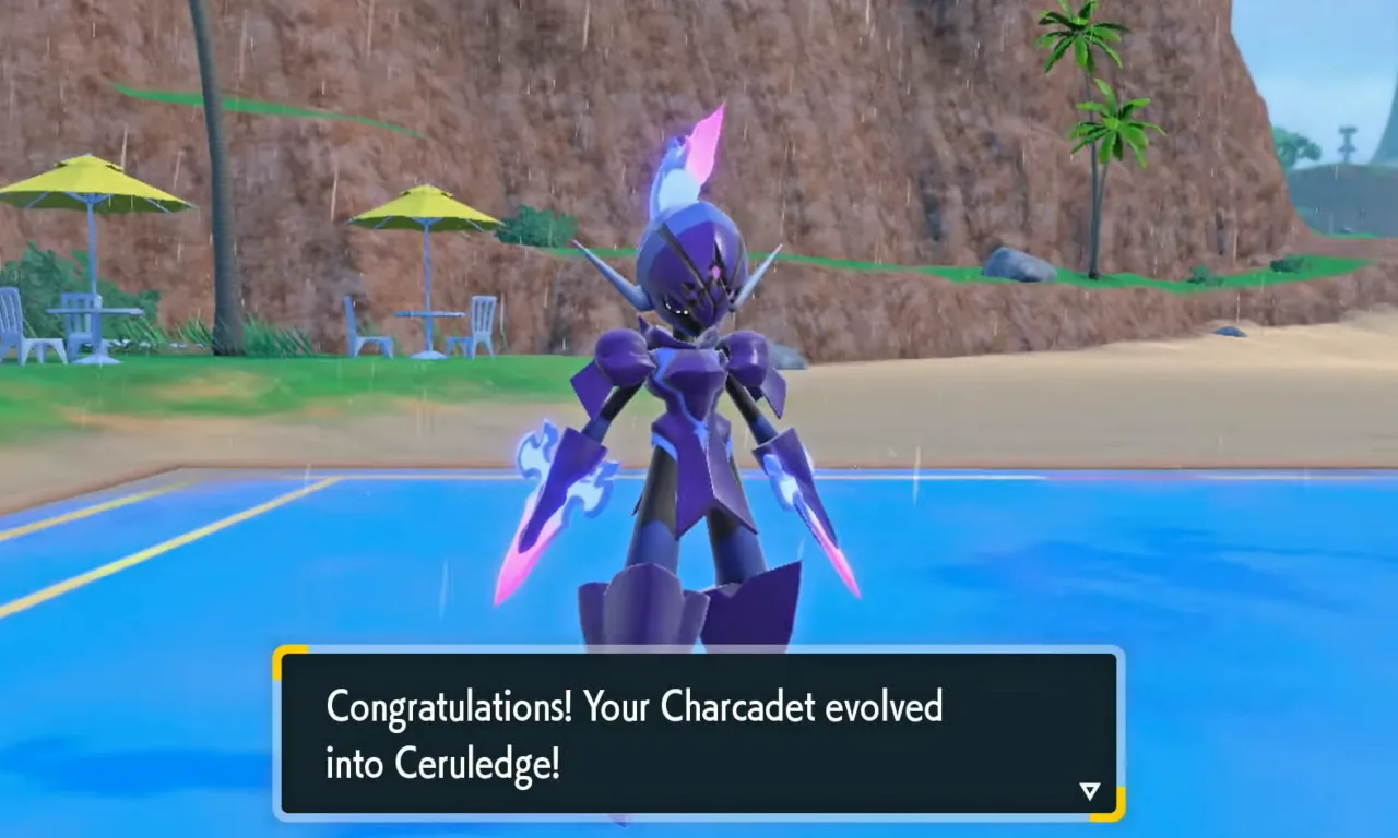 Charcadet evolved into Ceruledge