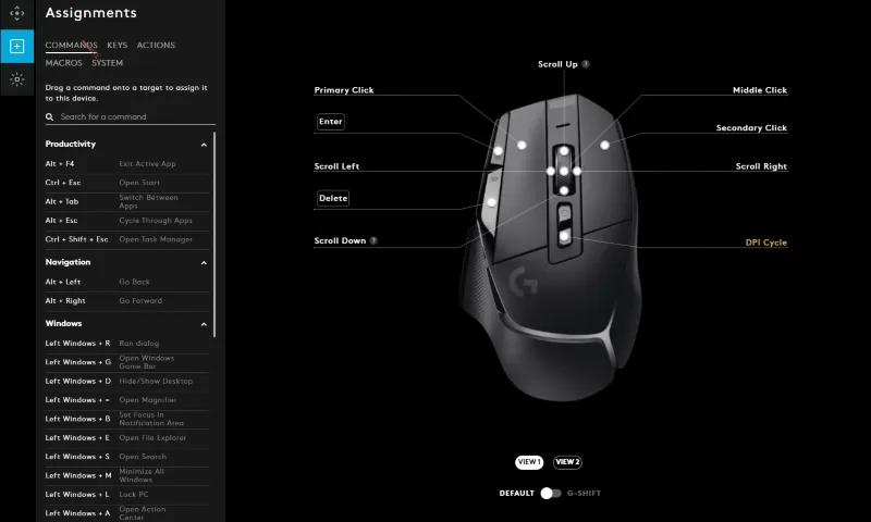 Tweak the advance mouse settings with Logitech G Hub.