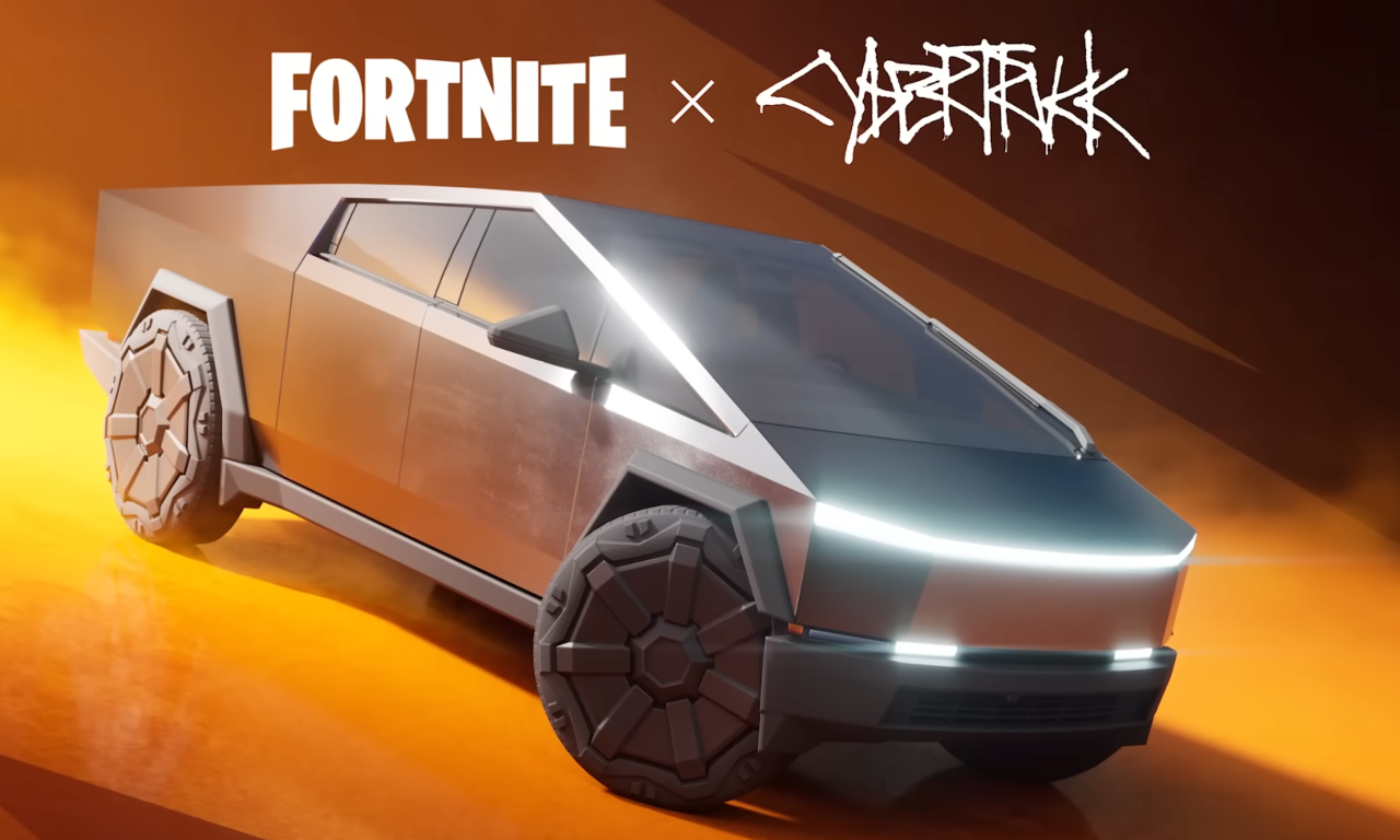 Fortnite Tesla Cybertruck Poster