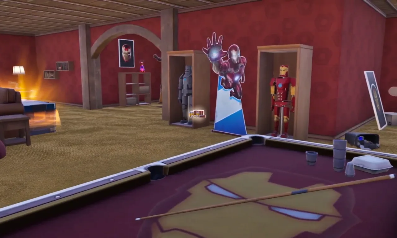 Fortnite Iron Man Bunker with themed items