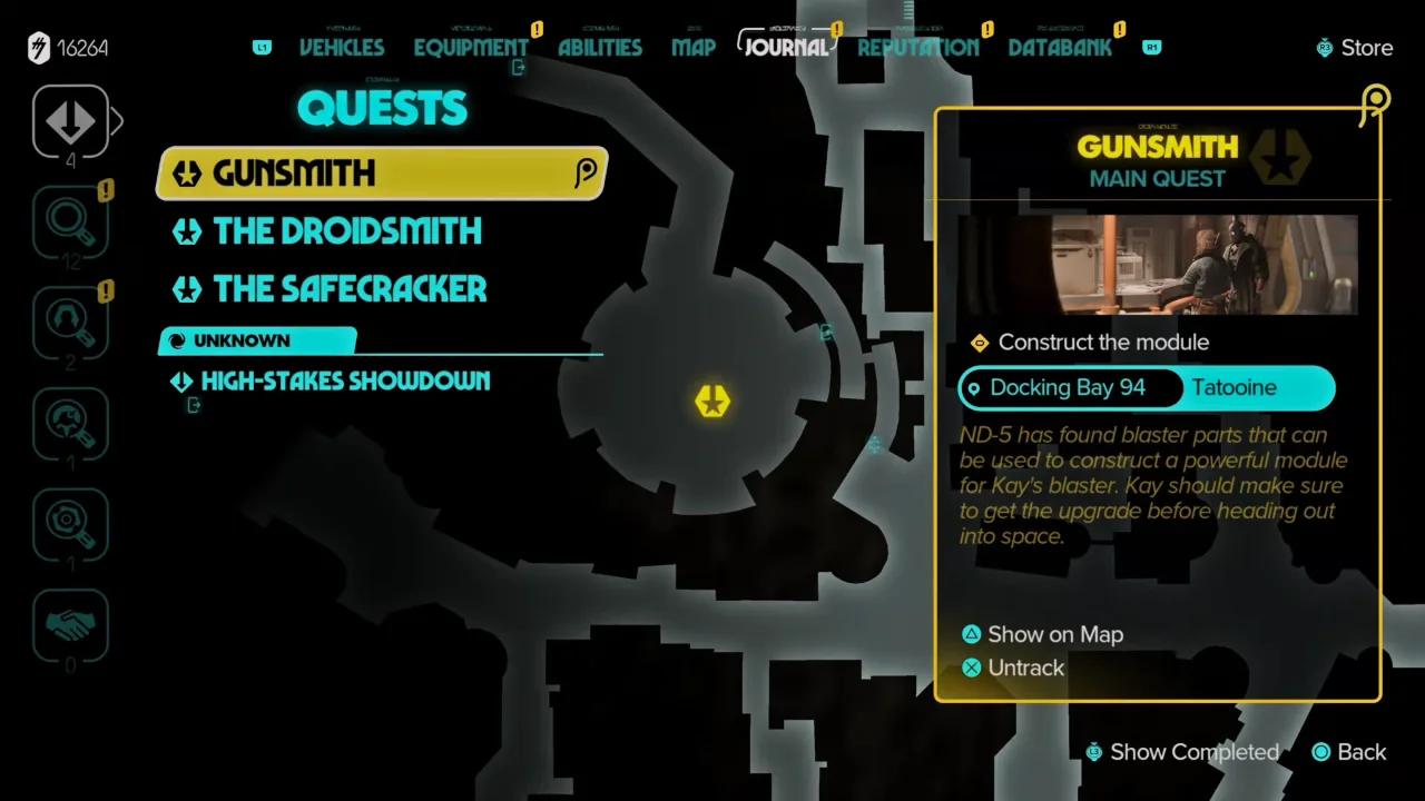 Star Wars Outlaws Gunsmith Quest Details