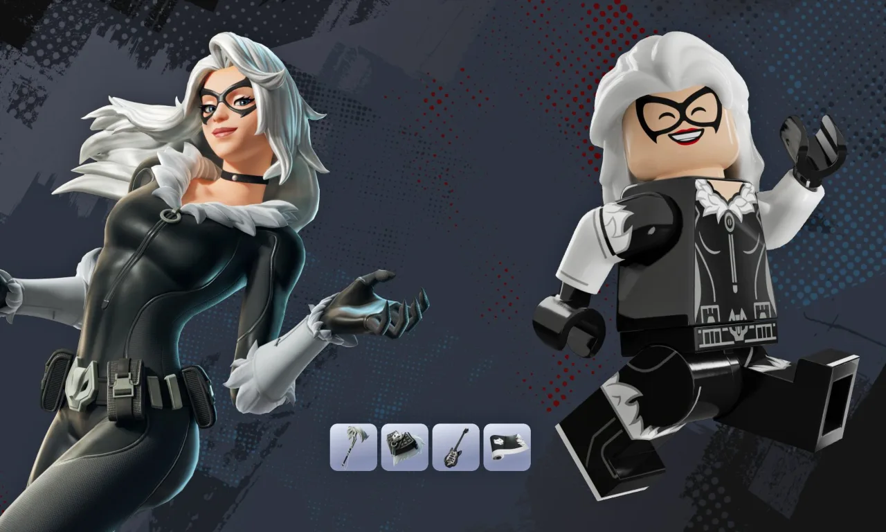 Fortnite Black Cat Skin with bundle items