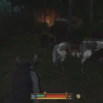 Player riding a horse and another horse standing in front in Kingdom Come Deliverance 2