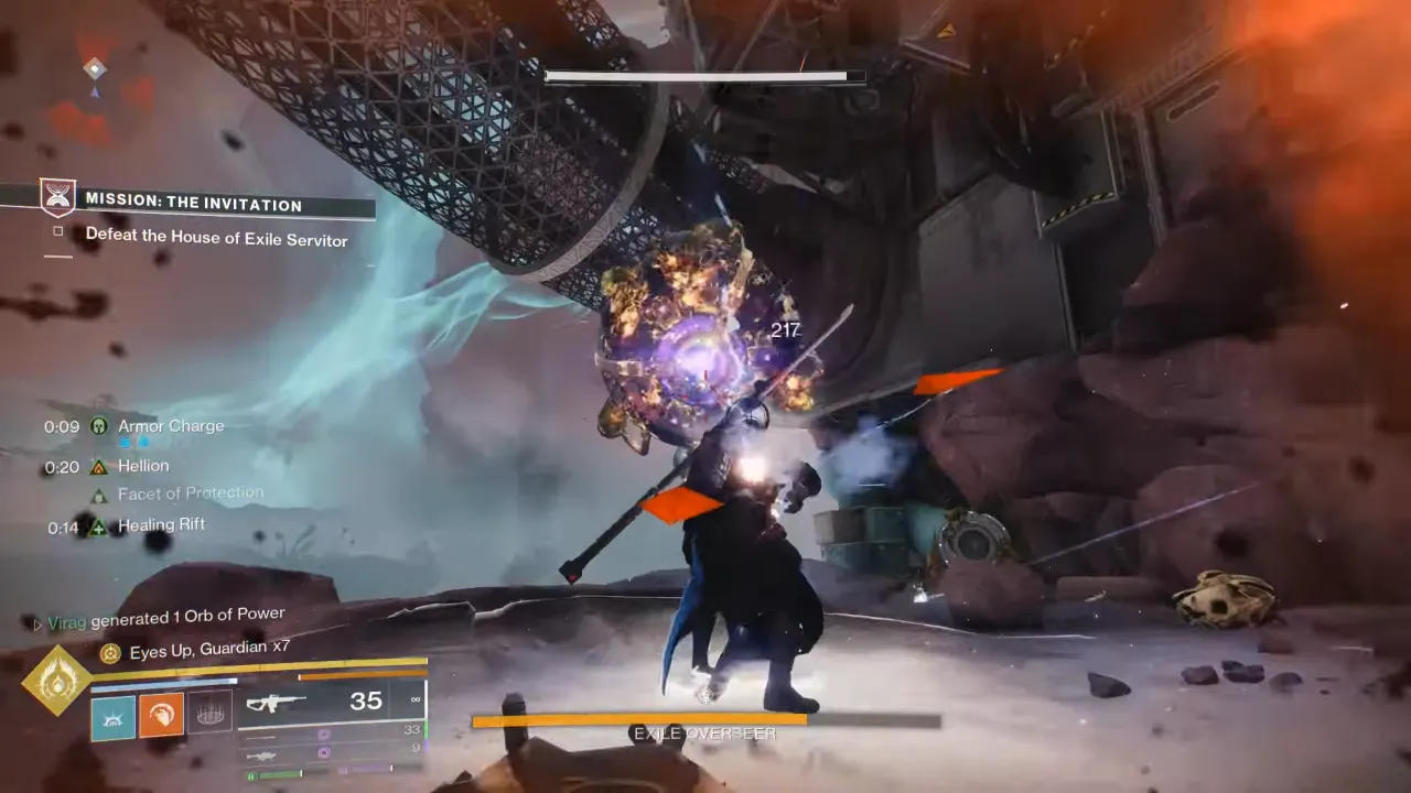 House of Exile Overseer Boss Fight in The Invitation Destiny 2