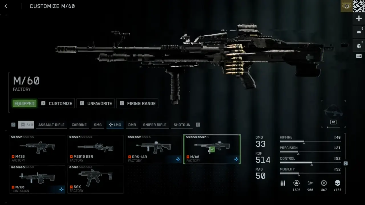 Battlefield 6 M60 LMG