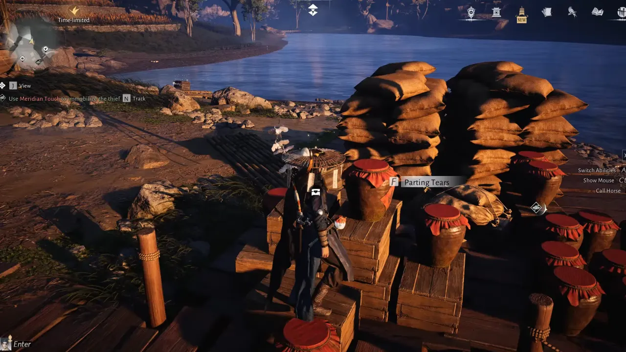 Parking Tears wine jar location - Where Winds Meet
