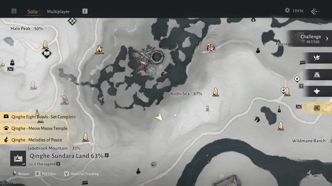 Where Winds Meet Lost Quotes Location on Qinghe Map 